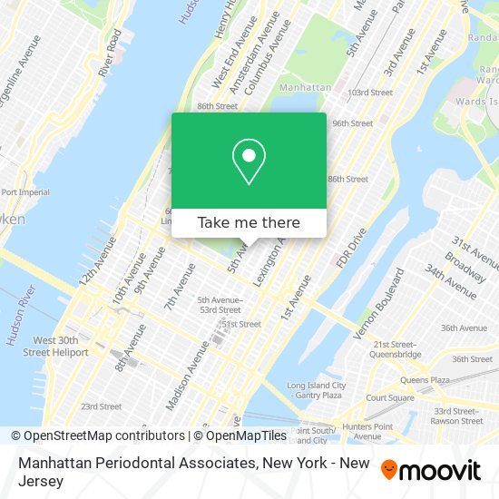 Mapa de Manhattan Periodontal Associates