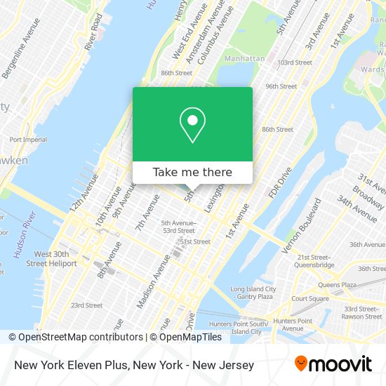 New York Eleven Plus map