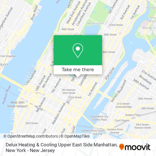 Mapa de Delux Heating & Cooling Upper East Side Manhattan