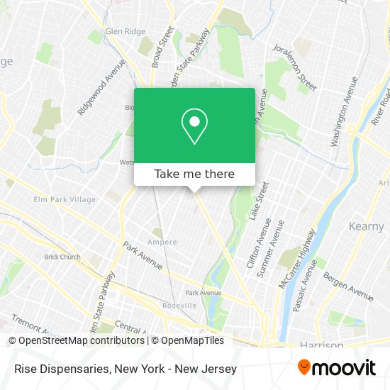 Rise Dispensaries map