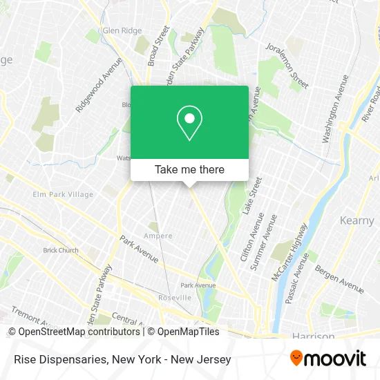 Rise Dispensaries map