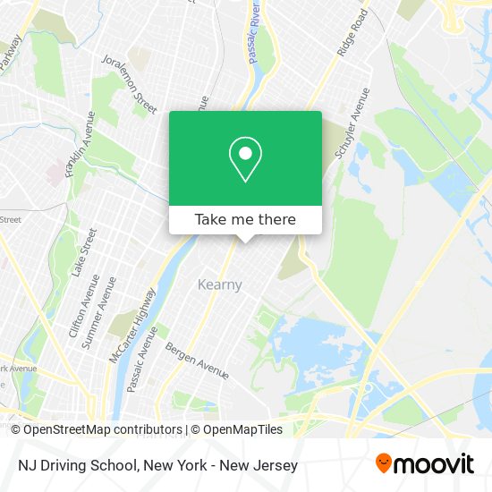 NJ Driving School map