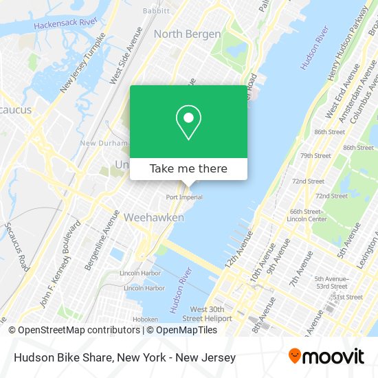 Hudson Bike Share map