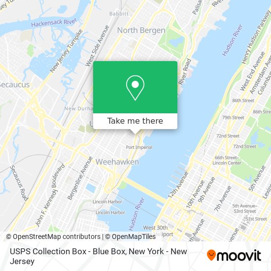 Mapa de USPS Collection Box - Blue Box