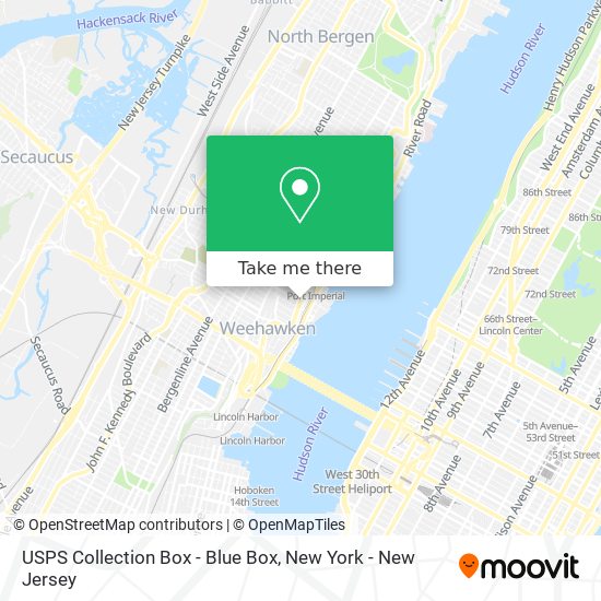 USPS Collection Box - Blue Box map