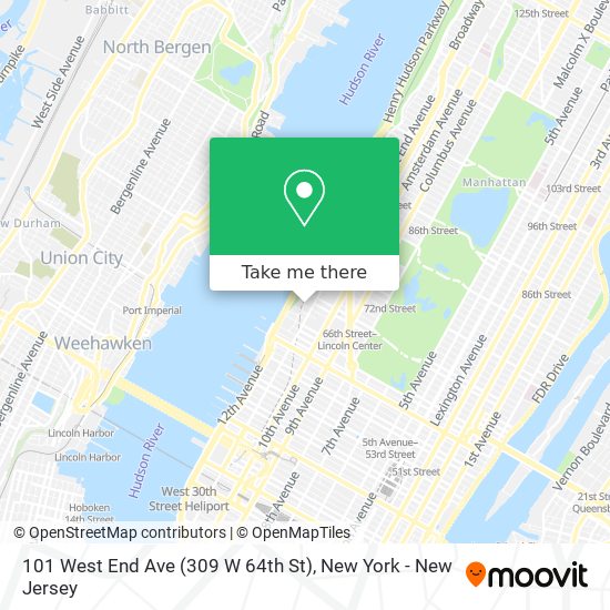 101 West End Ave (309 W 64th St) map