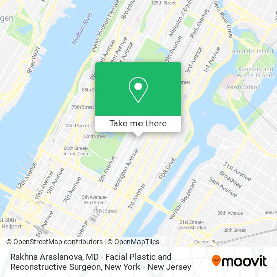 Rakhna Araslanova, MD - Facial Plastic and Reconstructive Surgeon map