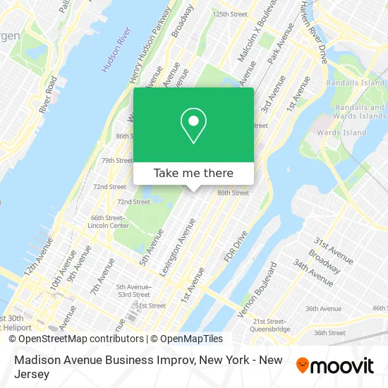 Madison Avenue Business Improv map