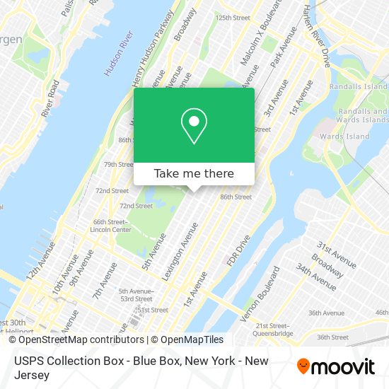 USPS Collection Box - Blue Box map