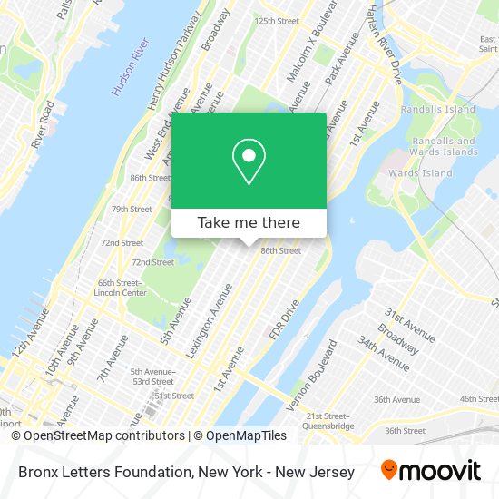 Mapa de Bronx Letters Foundation
