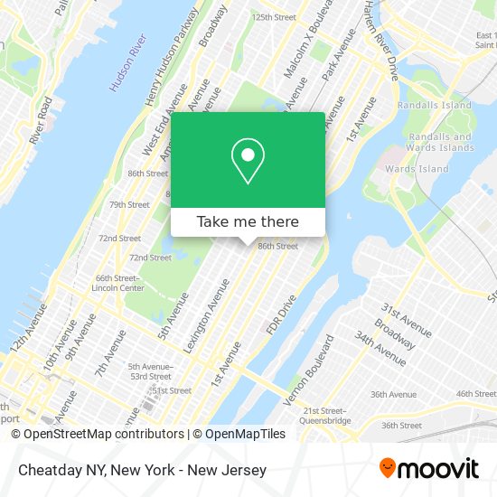 Cheatday NY map