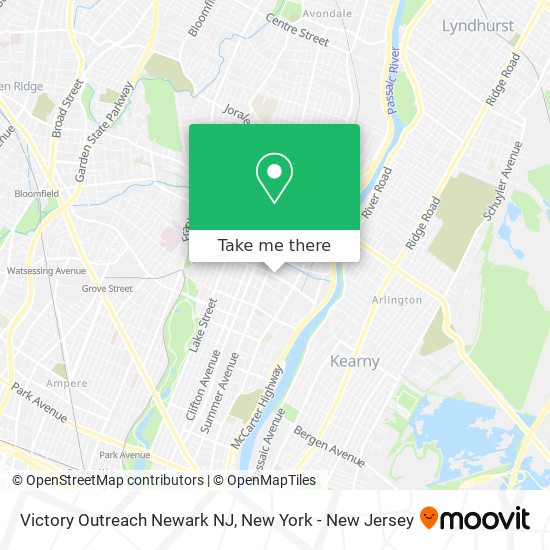 Mapa de Victory Outreach Newark NJ