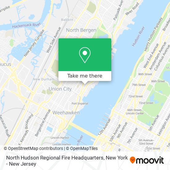 Mapa de North Hudson Regional Fire Headquarters