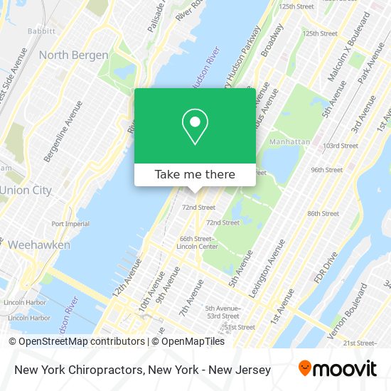 New York Chiropractors map