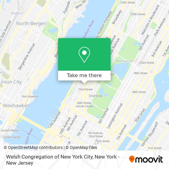 Welsh Congregation of New York City map