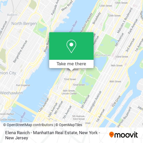 Mapa de Elena Ravich - Manhattan Real Estate