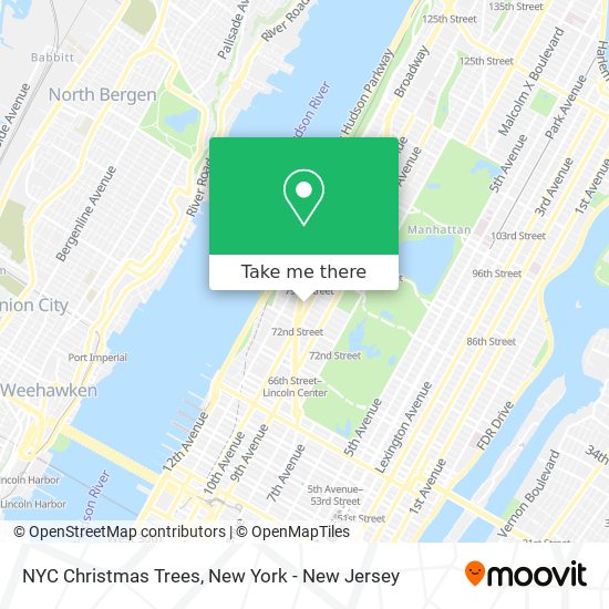 NYC Christmas Trees map