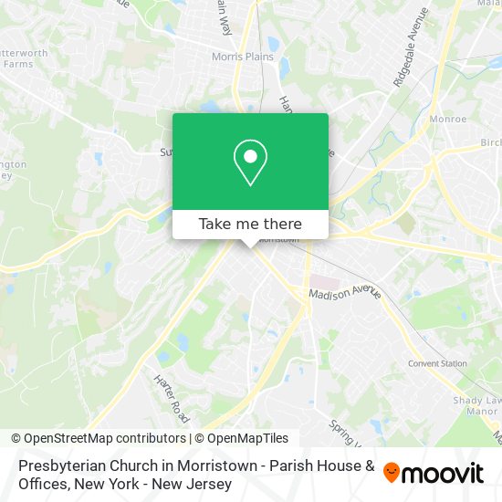 Presbyterian Church in Morristown - Parish House & Offices map