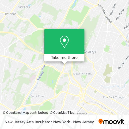 New Jersey Arts Incubator map