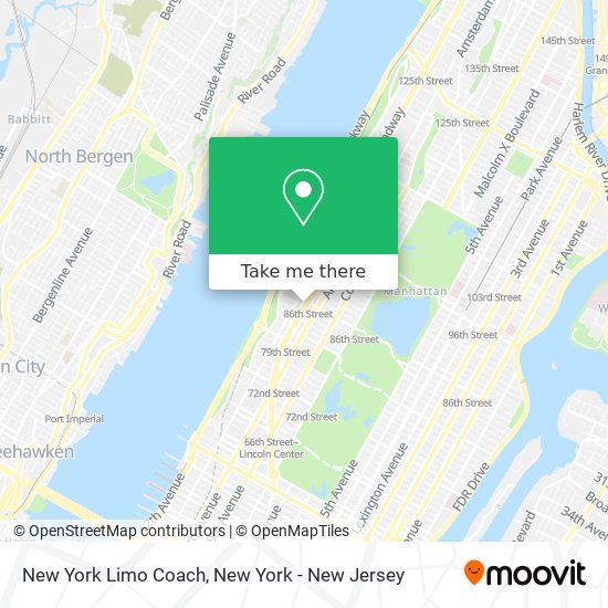 New York Limo Coach map