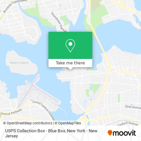 Mapa de USPS Collection Box - Blue Box