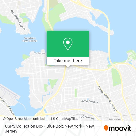 Mapa de USPS Collection Box - Blue Box