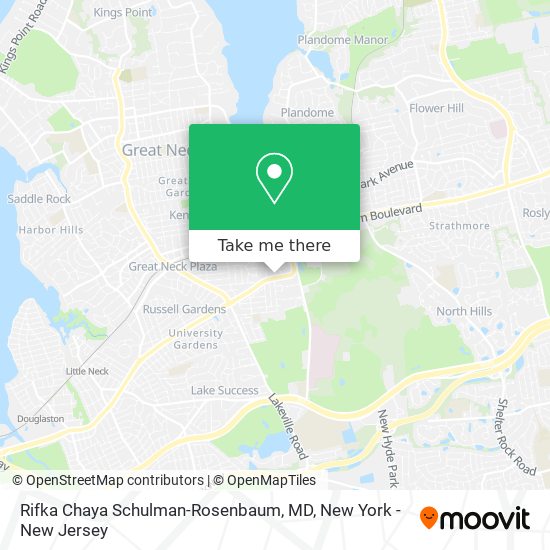 Rifka Chaya Schulman-Rosenbaum, MD map