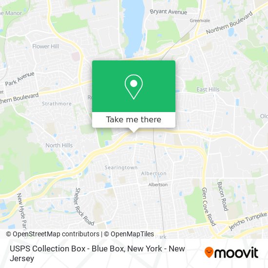 USPS Collection Box - Blue Box map