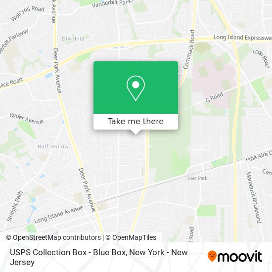 Mapa de USPS Collection Box - Blue Box