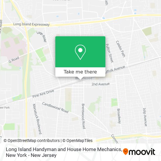 Long Island Handyman and House Home Mechanics map