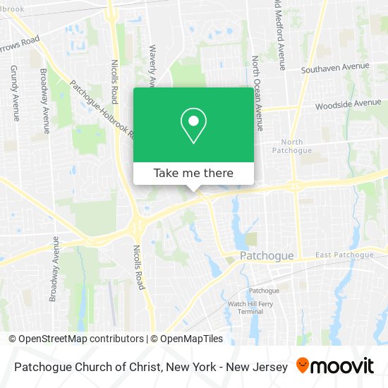 Patchogue Church of Christ map