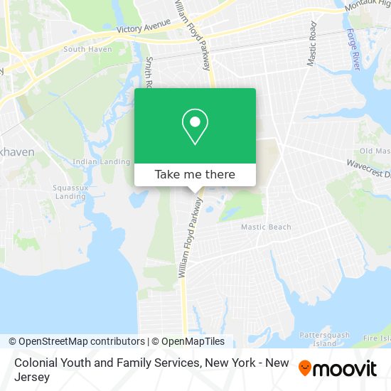 Colonial Youth and Family Services map