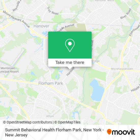 Summit Behavioral Health Florham Park map