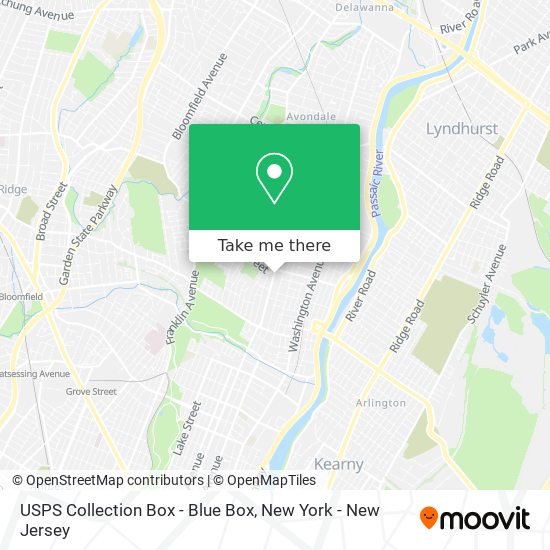 USPS Collection Box - Blue Box map