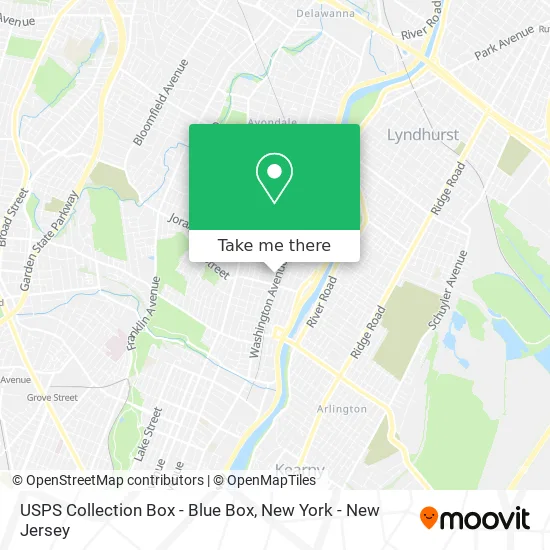 USPS Collection Box - Blue Box map