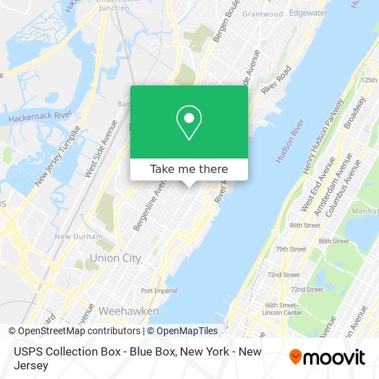 Mapa de USPS Collection Box - Blue Box