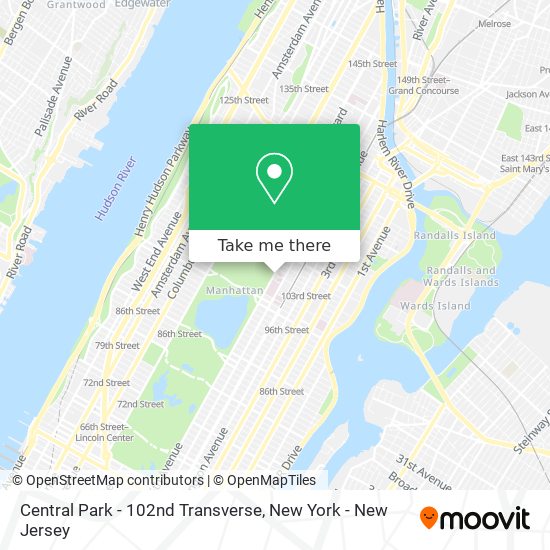 Central Park - 102nd Transverse map