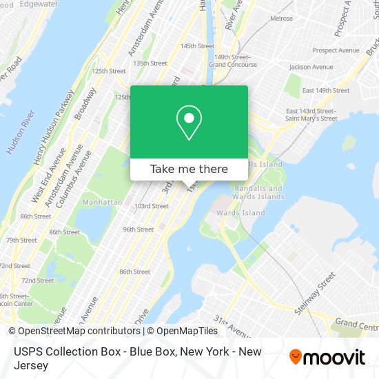 USPS Collection Box - Blue Box map