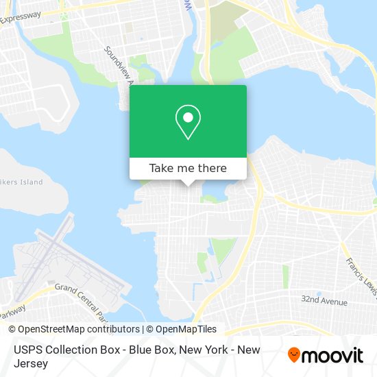 Mapa de USPS Collection Box - Blue Box