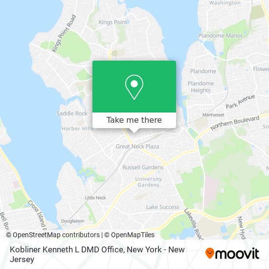 Kobliner Kenneth L DMD Office map