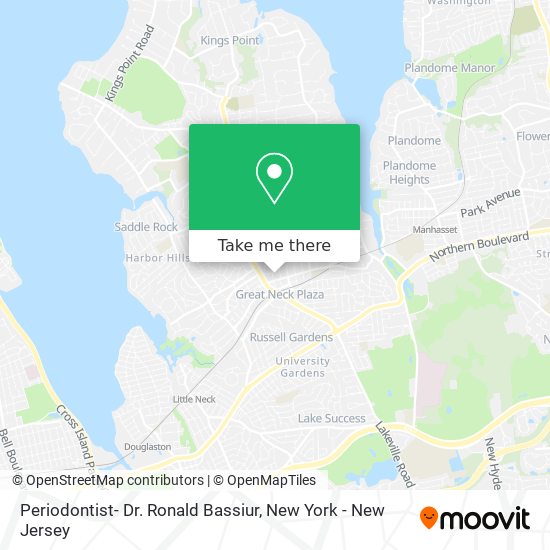 Periodontist- Dr. Ronald Bassiur map