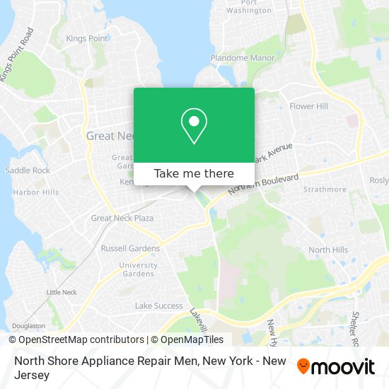 Mapa de North Shore Appliance Repair Men