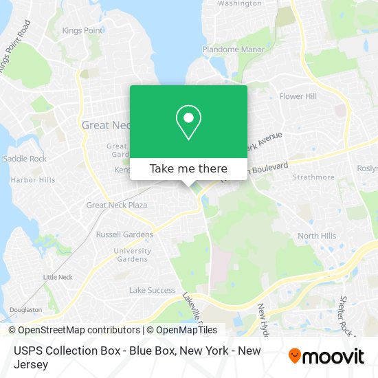 Mapa de USPS Collection Box - Blue Box