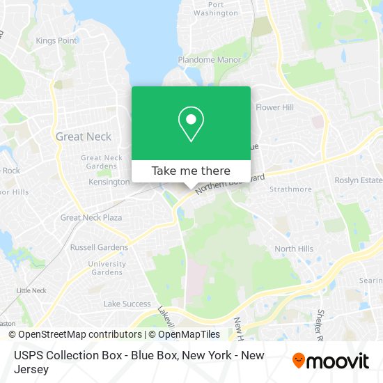 Mapa de USPS Collection Box - Blue Box