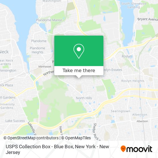 Mapa de USPS Collection Box - Blue Box