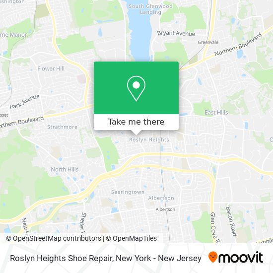 Roslyn Heights Shoe Repair map