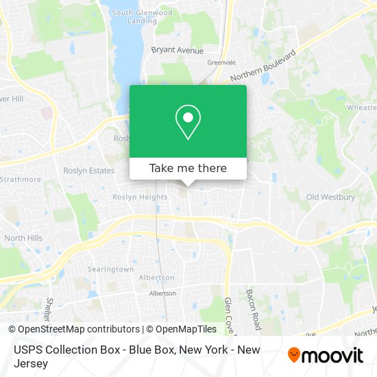 USPS Collection Box - Blue Box map