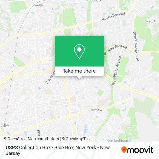 USPS Collection Box - Blue Box map