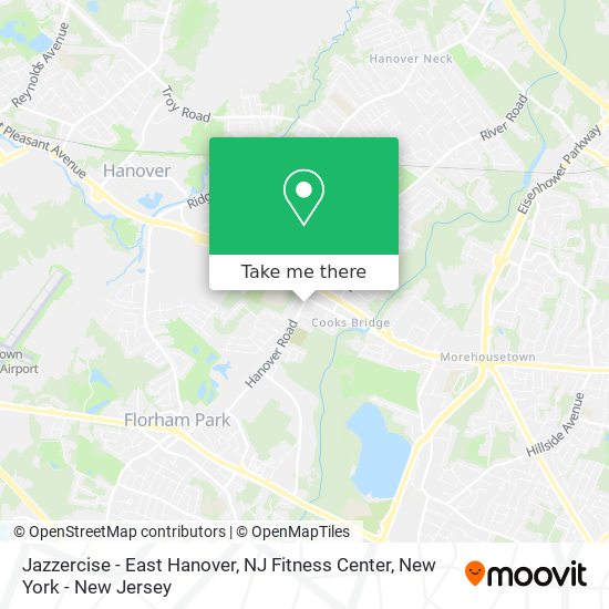 Mapa de Jazzercise - East Hanover, NJ Fitness Center