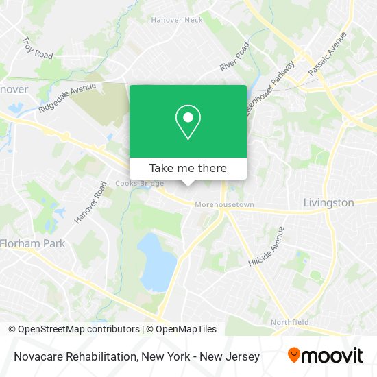 Mapa de Novacare Rehabilitation